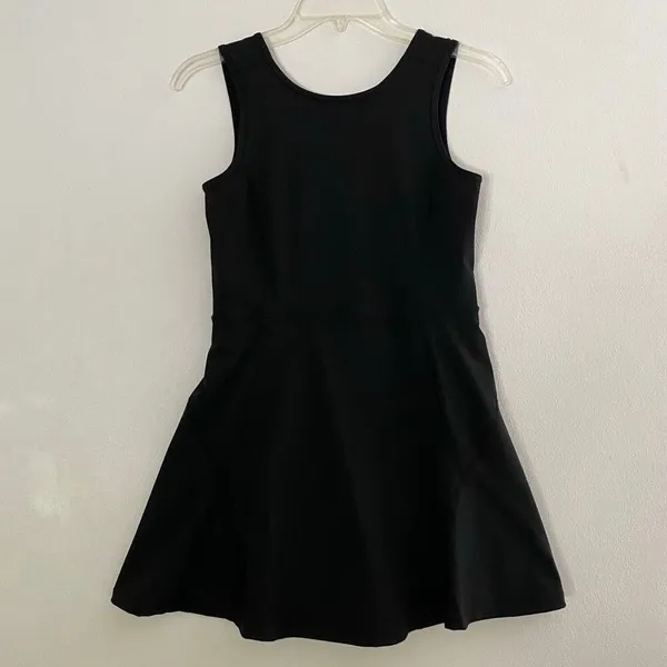 Black Athletic Tennis Dress XS Built In Shorts Active Mini Dress - Image 2