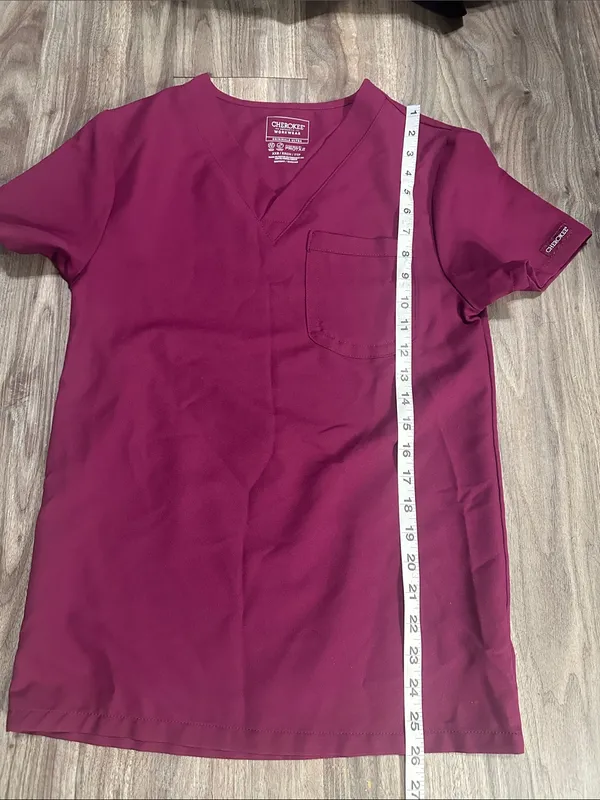 Cherokee Wine Burgundy Medical Scrub Set – Size XXS . - Image 5