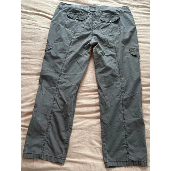 Great Northwest Indigo Womens Gray Cargo Pants Size 18W Roll Tab Utility Pants - Image 4