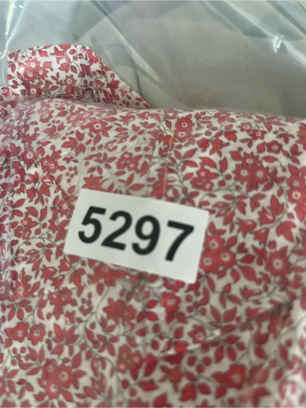 J Crew Red Ditsy Floral Peasant Top 4 100% Cotton Cottagecore Prairie Church - Image 8