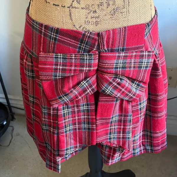 Boutique Plaid Bow Skirt - Image 3