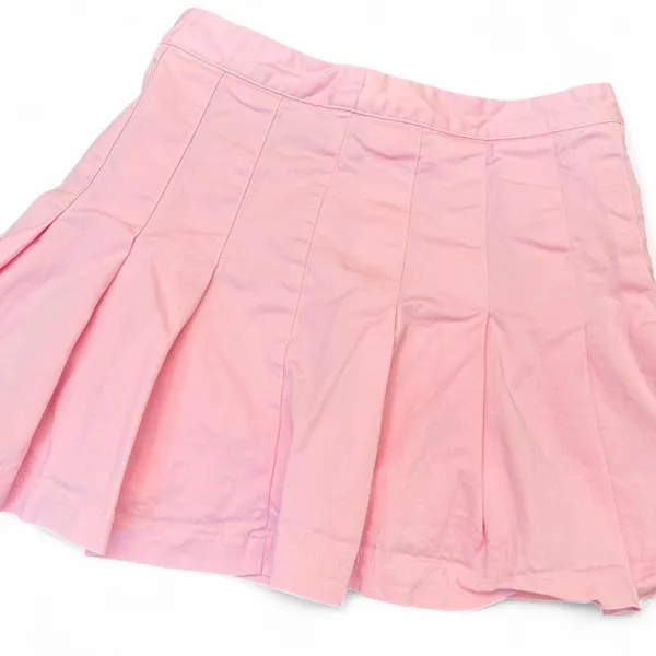 Cotton Candy Pink Pleated Mini Skirt - Image 2