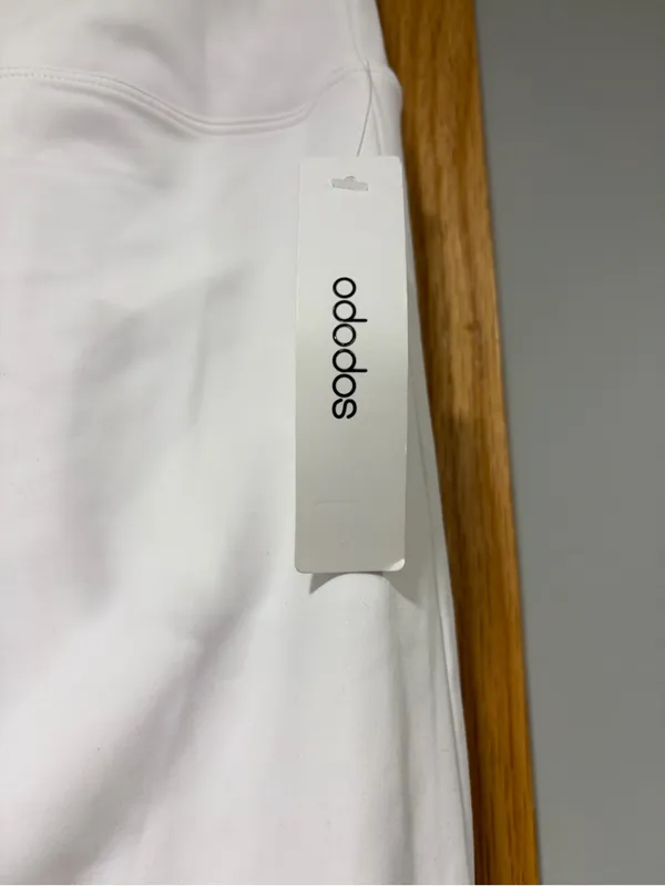 Ododos White Straight Leg Yoga Pants - Size Large - Image 3