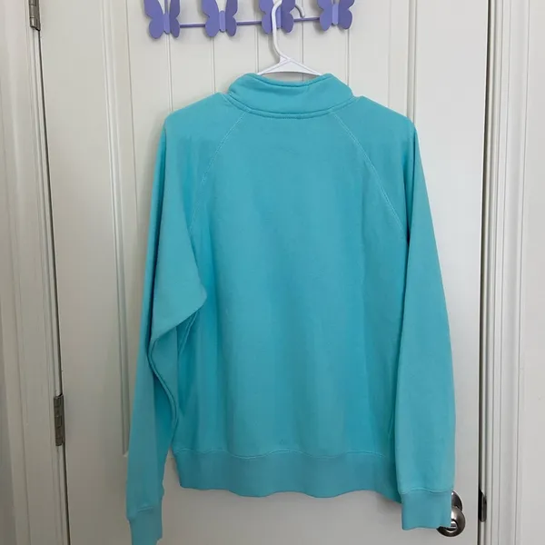EUC‎ Blue women’s turquoise Delaware beach fleece lined quarter zip jacket large - Image 7