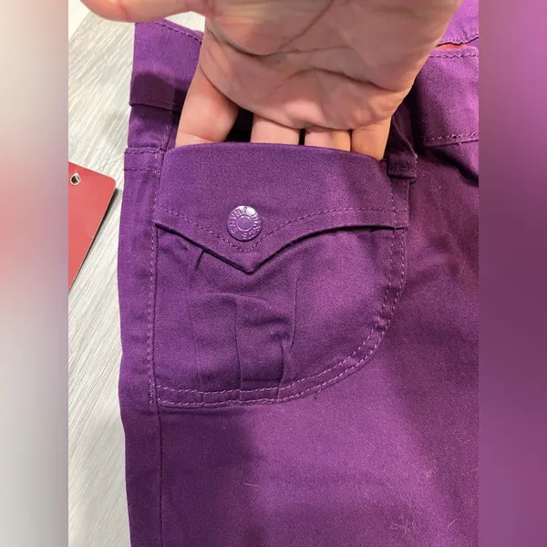 Purple‎ Capri Pants Purple Size undefined - Image 3