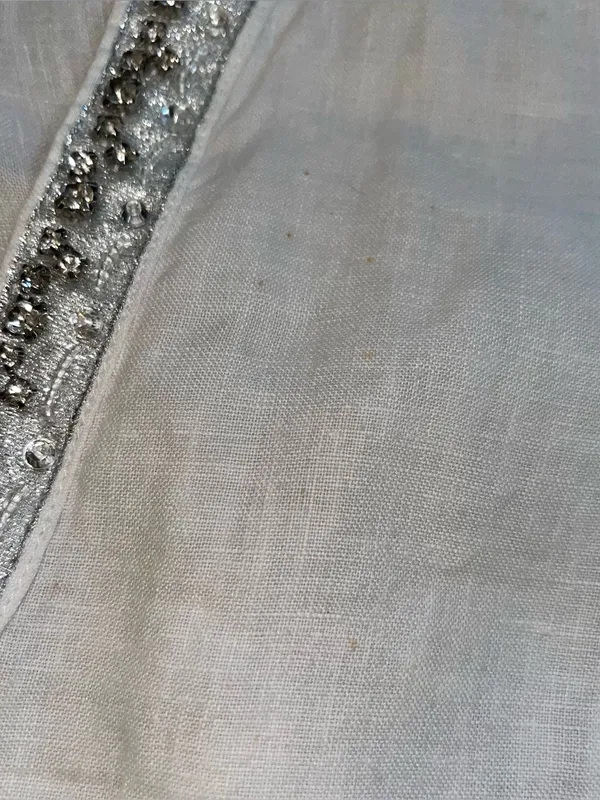Malvin Hamburg Germany Beaded Linen Tunic Top - Image 4