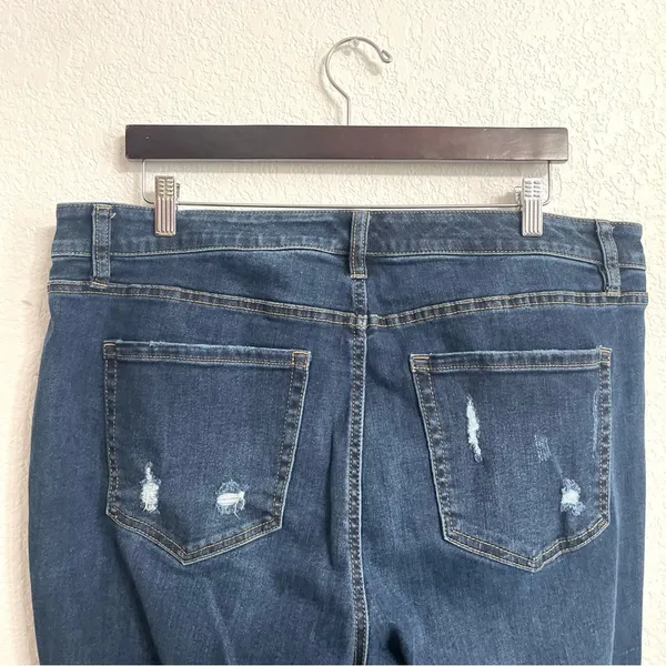 Lane Bryant Womens Jeans Denim Mid Rise Bootcut Distressed Plus Size 20 - Image 4
