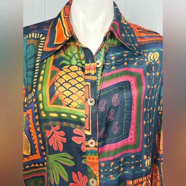 Rachel Zoe Colorful Geometric Blouse - Image 3