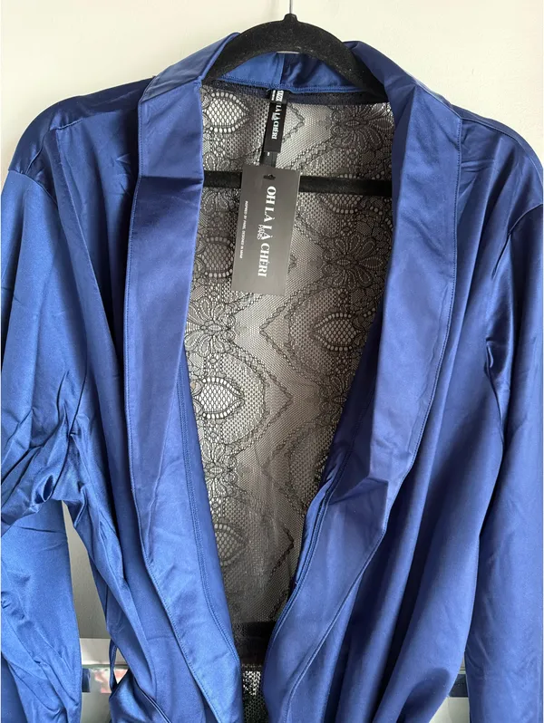 OH La la Cheri Saskia Satin And Luce Robe - Image 7