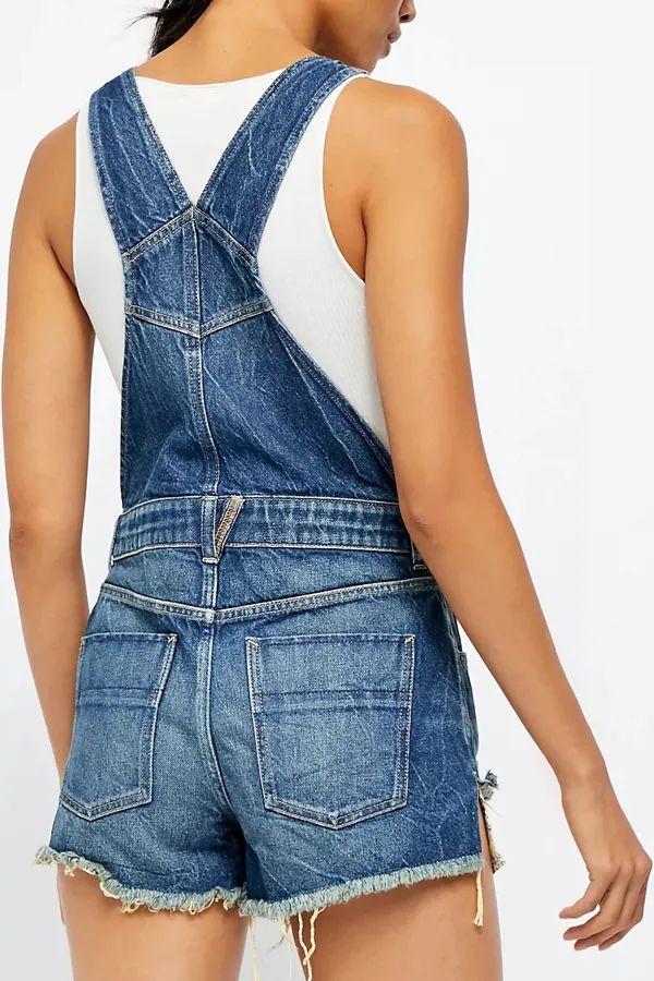 Free People We The Free Sunkissed Denim Overalls - Image 5