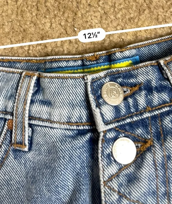Paris Blue Original Button Fly High Rise Vintage Shorts - Image 4