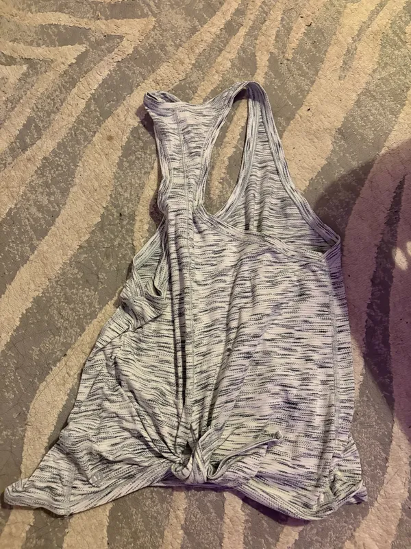 Lululemon women’s racerback heathered gray athletic tank top - Image 2