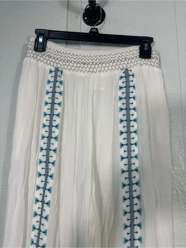 Goa White Wide Leg White Pants Size Medium EUC - Image 5