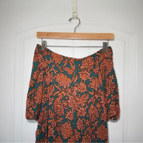 Free People Medium High Rise Olympia Harem Balloon Printed Boho Floral Pants‎ - Image 3