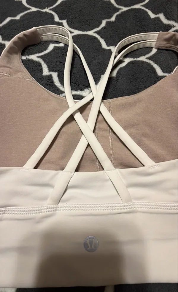 lululemon athletica Light Beige Crisscross Strappy Sports Bra - Image 3