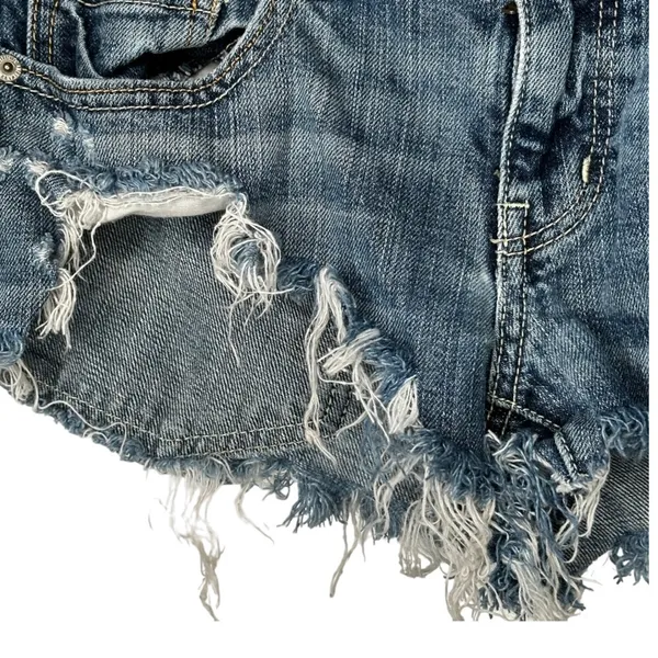 American Eagle‎ Destroyed Cut-Off Jean Shorts - Image 2