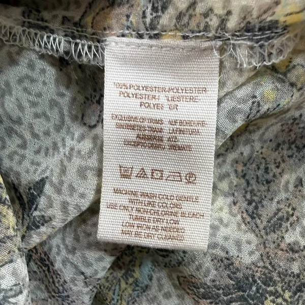 Free People XS Smocked Floral Sheer Peasant Ever After Top Boho Romantic Cottage - Image 7