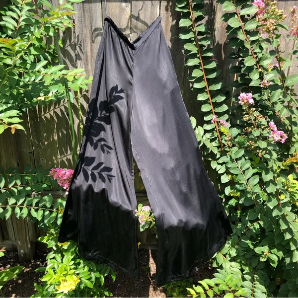 Cleobella Ainsley Black Satin Wide Leg Pants S - Image 4