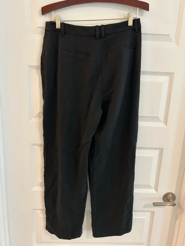 J Crew Straight Leg Pants Black Size 8 - Image 6