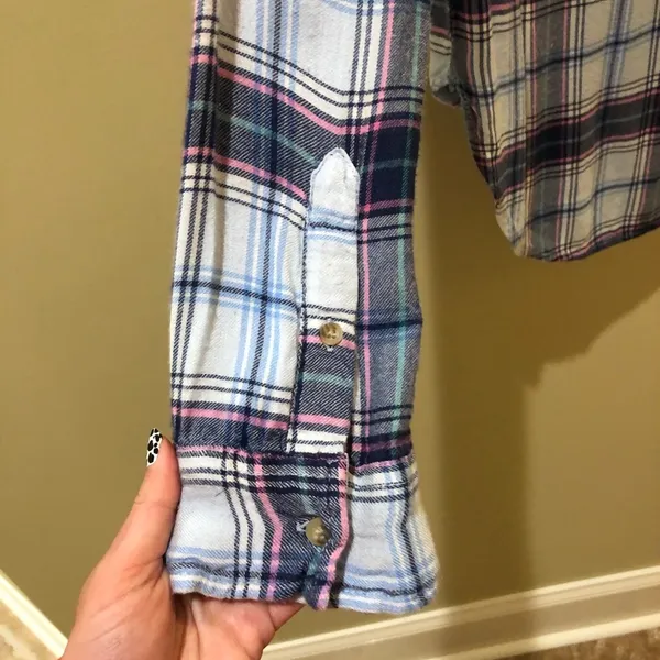 Abercrombie blue flannel - Image 4