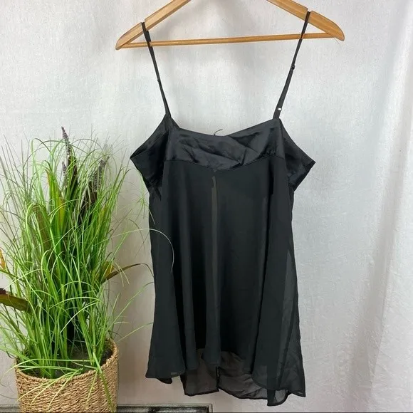 VS Victoria’s Secret Black Open Front Short Sleep Dress L - Image 3