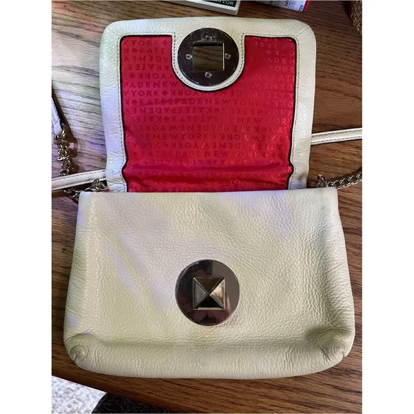 Kate Spade Naomi Astor Quilted Leather Crossbody Bag Bone Ivory - Image 6