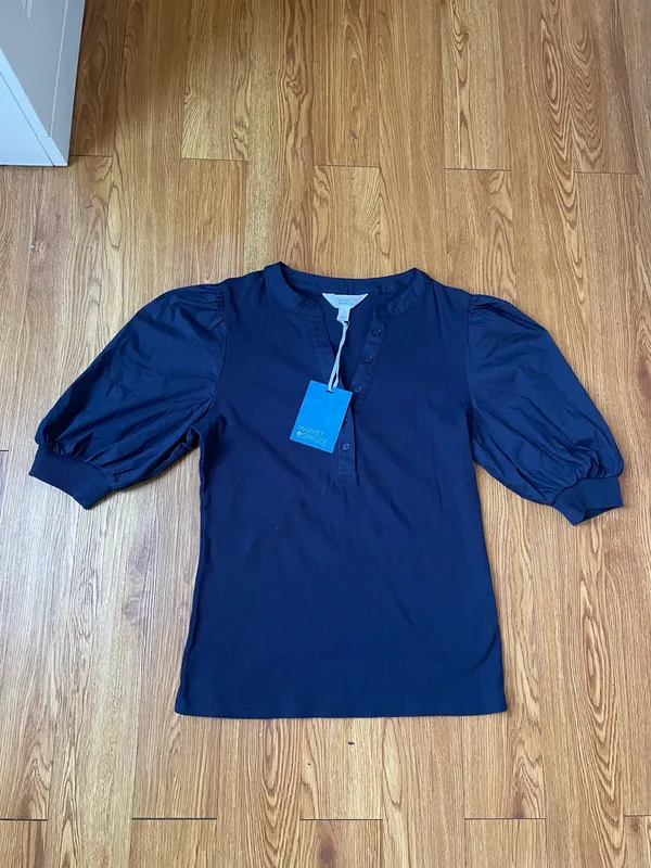 Market & spruce media poplin knit Henley top - Image 6