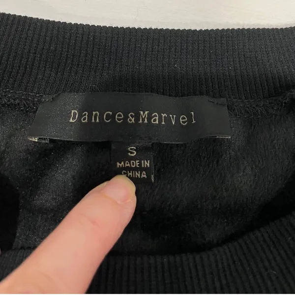 Dance & Marvel black Velour Lounge Set -‎ Comfy, Elastic Waist M, S Top - Image 10