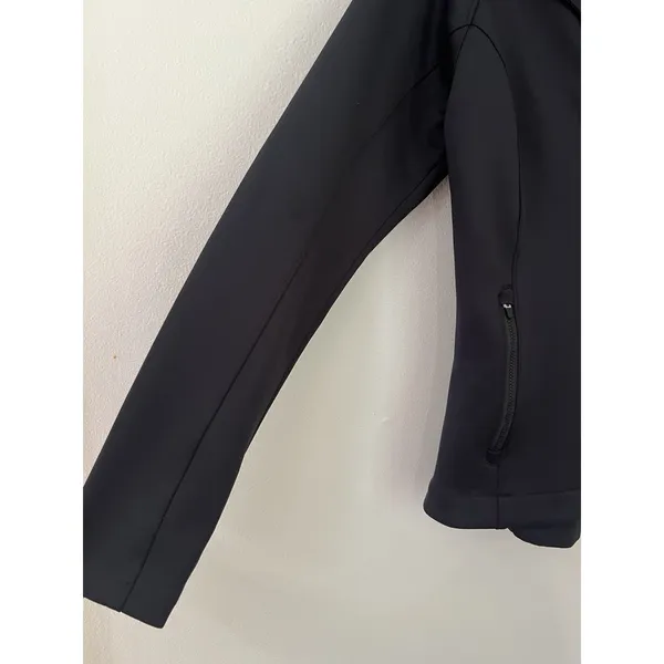 IBKUL womens longsleeve performance active running jacket fitted Megaheat Small Black - Image 5