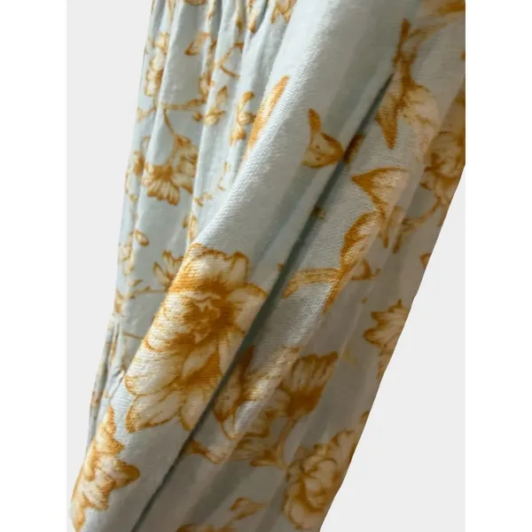 Christian Lacroix‎ Blue Floral Linen Blend Tiered Maxi Dress Small Cottagecore - Image 5