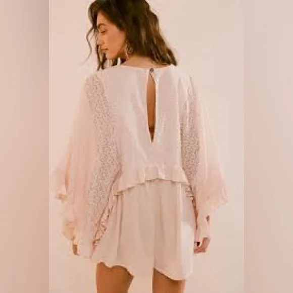 NWOT Free People Women's Natural As You Are Romper Oversized - Image 4