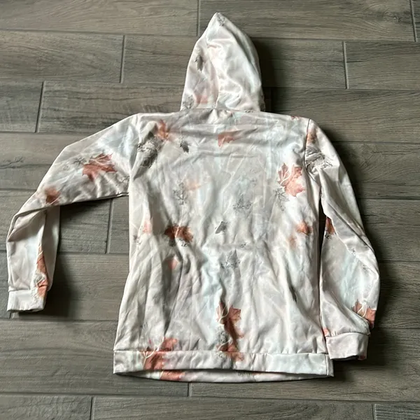 Leaf print hoodie Size L - Image 3