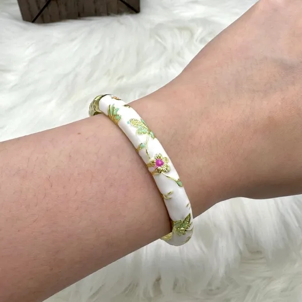 Flower Enamel Cloisonne Bracelet Bangle Bundle - Image 3