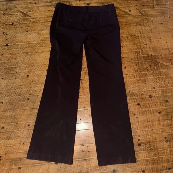 Loft burgundy straight leg business casual 4 trousers - Image 4