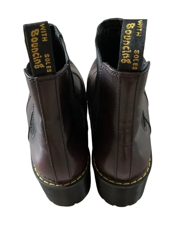 Dr Martens Rometty vintage burgundy Chelsea grunge boots size 10 - Image 10