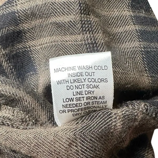 Hester & Orchard 90s Americana Grunge Plaid Button Up Shirt Sage Black Women’s M - Image 6