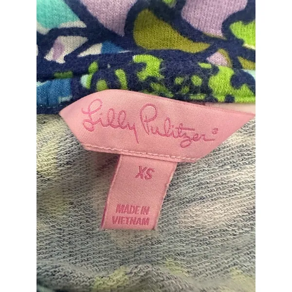 LILLY‎ PULITZER Odette Cattitude Knit Tunic Top Cat Tiger Colorful Artsy Size XS - Image 4