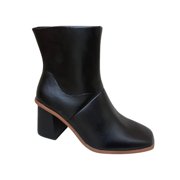 Time and Tru Ankle Boots Black Square Toe Block‎ Heel Women Size 9 - Image 2