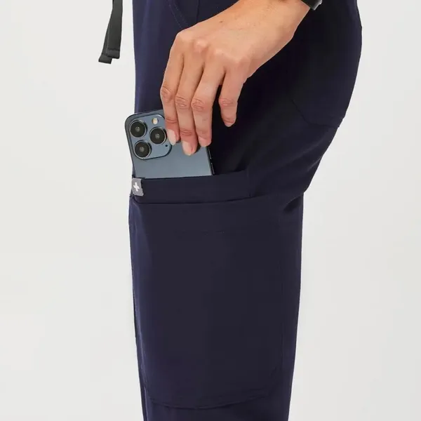 • Navy Blue High Waisted Yola Skinny Scrub Pants - Image 4