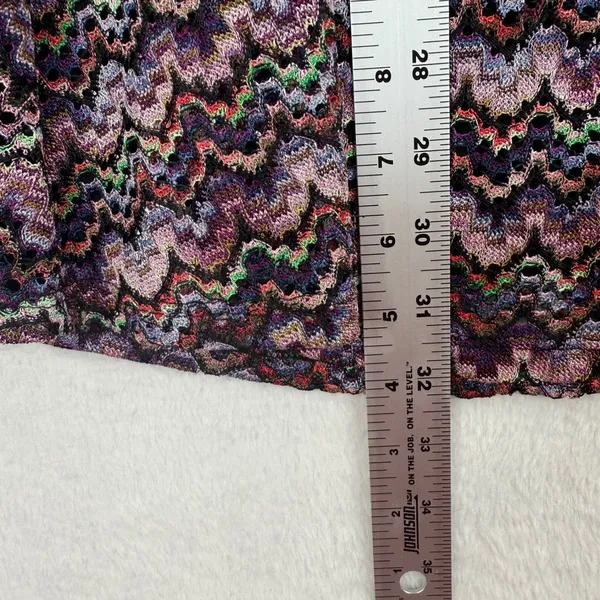 For Love & Lemons Dress M‎ Multi Color Knit Fit Flare Mesh Panel Sleeveless READ - Image 4