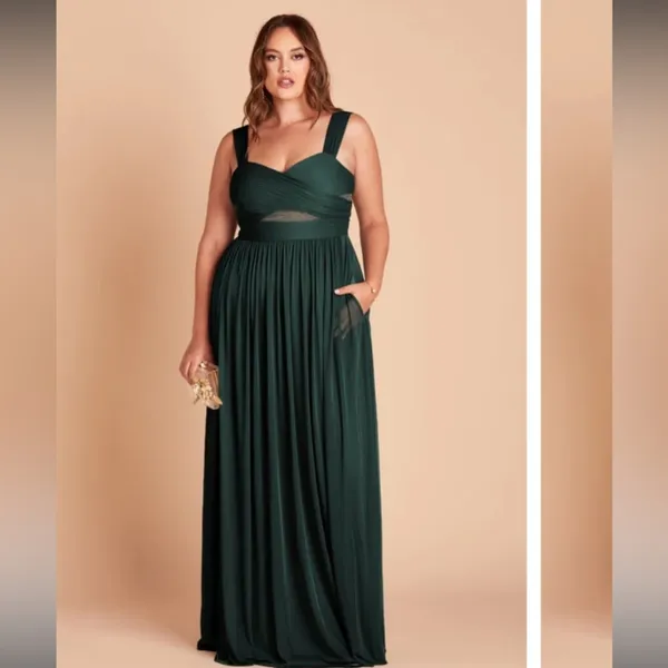 Birdy grey ELSYE DRESS MESH EMERALD bridesmaids dress size medium green wedding - Image 3