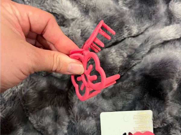 Pink Butterfly HK Hair Claw Clips - Set of 2 - Image 3