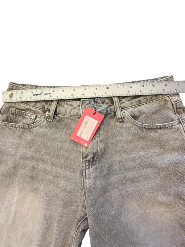 Edikted NWT Gray Washed Wide Leg Jeans Size Women’s Size M High Rise Y2K Baggy - Image 11