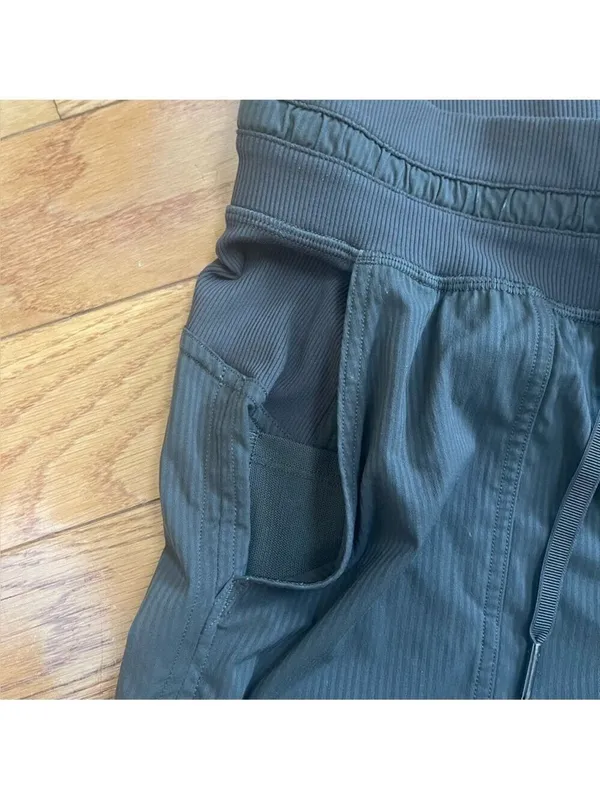 Lululemon Dance Studio Mid-Rise Khaki Green Athletic Pants Joggers Crop 25" Sz 4 - Image 13