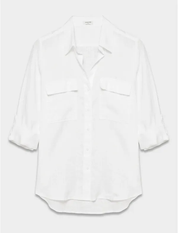 Aritzia Utility Shirt Linen - Image 3