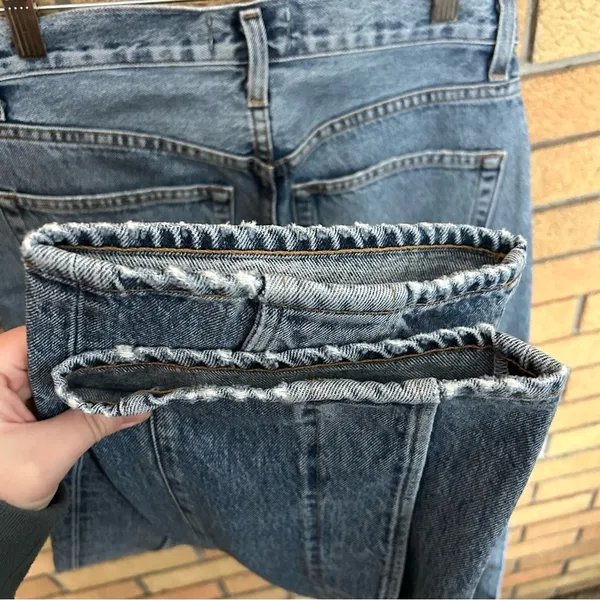 Agolde Fold Wide Leg Jeans in Navigate Size 25 Denim - Image 7