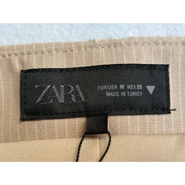 Zara Womens Tan Pinstripe Strapless V-Neck Bustier Top Size Medium NWT - Image 8