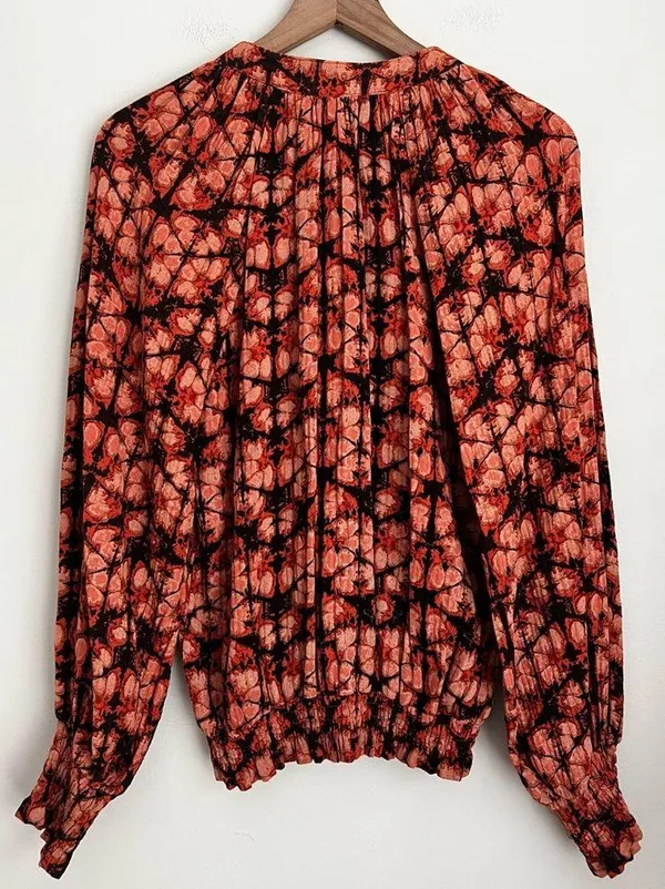 Anthropologie Porridge Elisabet Peasant printed Blouse Top long sleeve M - Image 3
