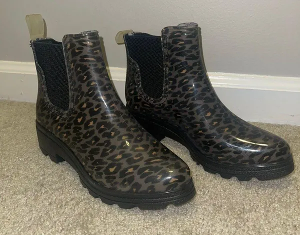 Leopard Rain Booties Multi Size 7 - Image 3