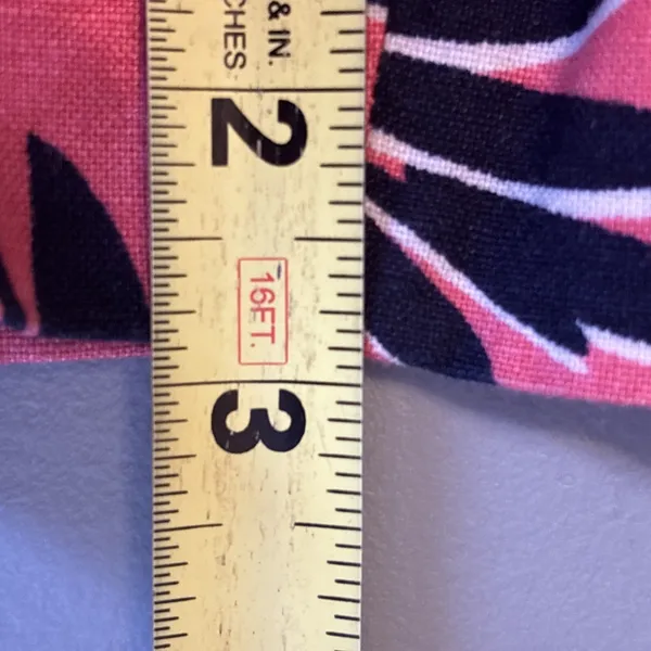 J Crew Shorts Sz 00 Pink Blue Linen Blend Palm Leaf Pull On 3" Inseam Tropical‎ - Image 8